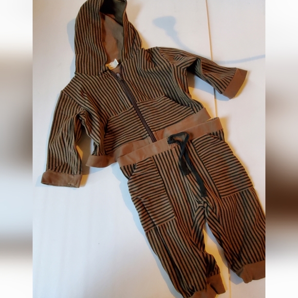 Lil Lemons For the Love of Lemons Hunter Striped Hoodie and Joggers 9-12 Mo - Picture 3 of 9